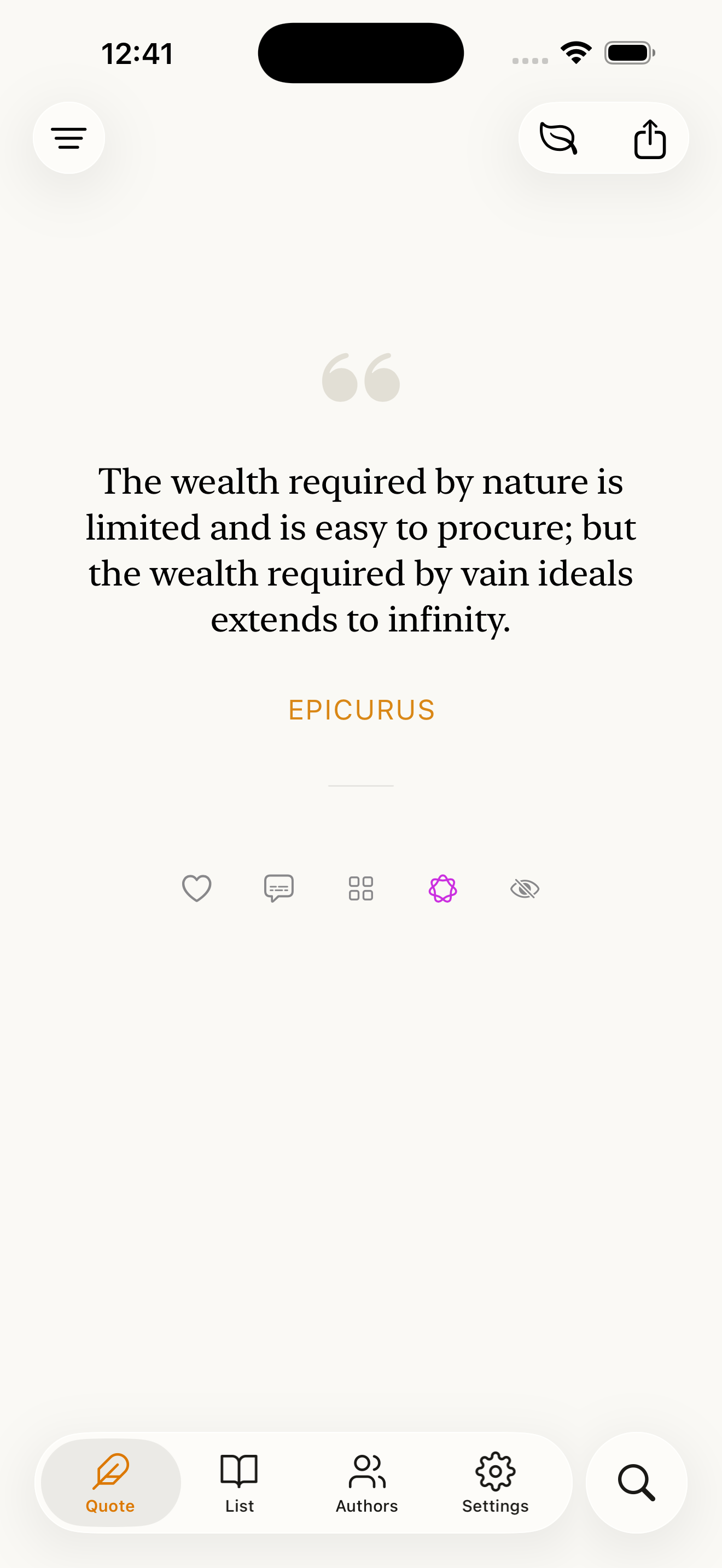 QuoteVault on iPhone